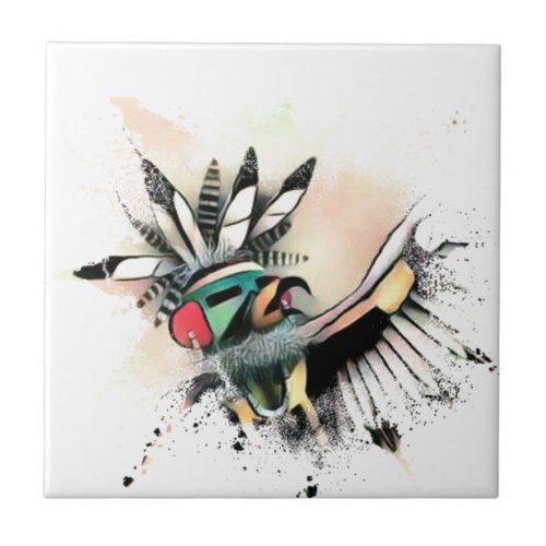 Native American Kachina Dancer Tile