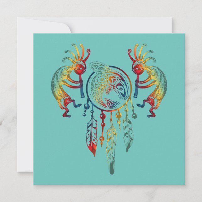 Native American Kokopelli Whale Dreamcatcher 1 (Front)