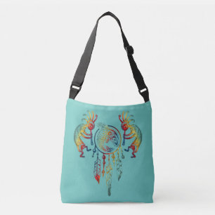 Native American Kokopelli Whale Dreamcatcher 1 Crossbody Bag