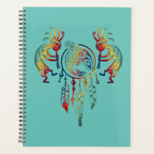 Native American Kokopelli Whale Dreamcatcher 1 Planner