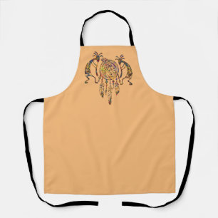 Native American Kokopelli Whale Dreamcatcher 2 Apron