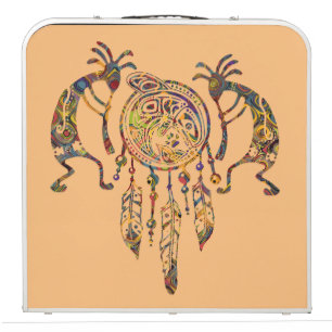Native American Kokopelli Whale Dreamcatcher 2 Beer Pong Table