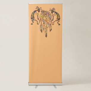 Native American Kokopelli Whale Dreamcatcher 2 Retractable Banner