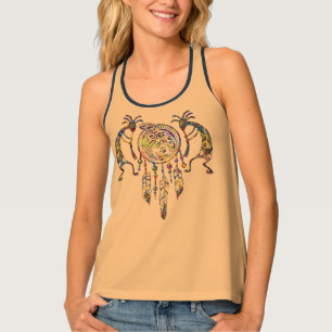 Native American Kokopelli Whale Dreamcatcher 2 Tank Top