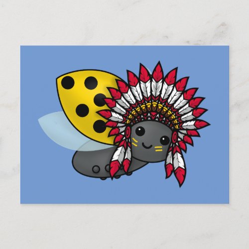 Native American Ladybug Postcard