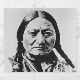 Native American: Lakota Sitting Bull Fort Buford Beer Bottle Label