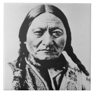 Native American: Lakota Sitting Bull Fort Buford Ceramic Tile