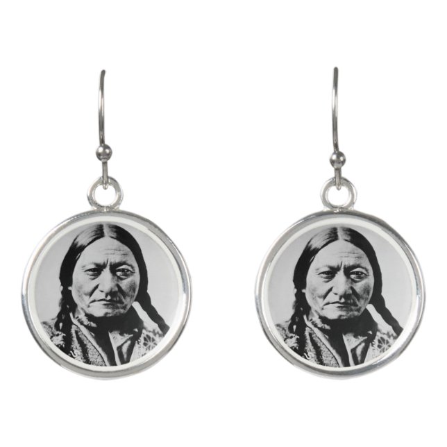 Native American: Lakota Sitting Bull Fort Buford Earrings (Front)