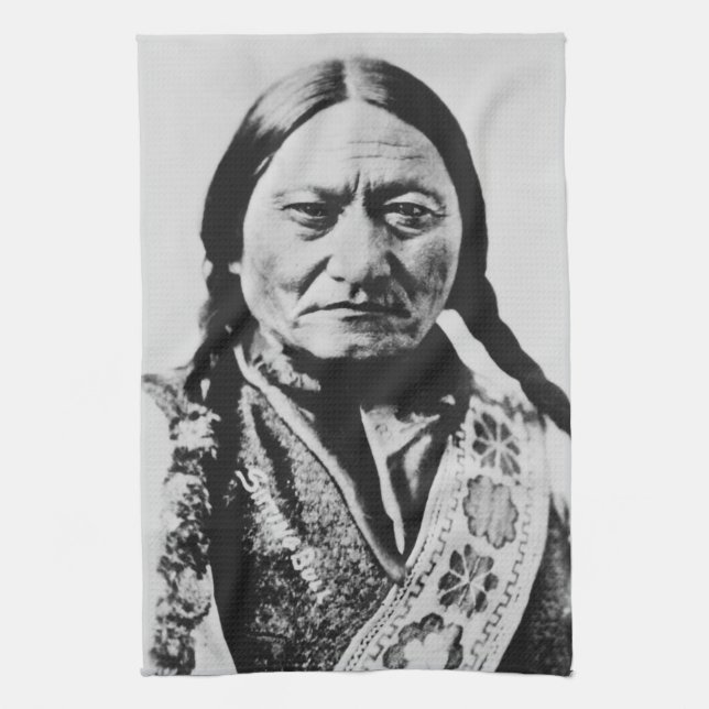 Native American: Lakota Sitting Bull Fort Buford Kitchen Towel (Vertical)
