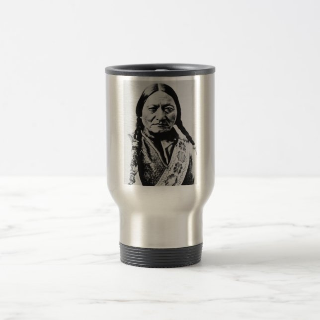 Native American: Lakota Sitting Bull Fort Buford Travel Mug (Center)