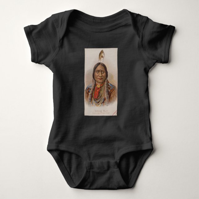Native American: Lakota Sitting Bull, Smoking Ad Baby Bodysuit (Front)