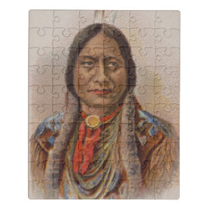 Native American: Lakota Sitting Bull, Smoking Ad Jigsaw Puzzle