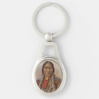 Native American: Lakota Sitting Bull, Smoking Ad Keychain