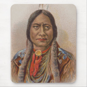 Native American: Lakota Sitting Bull, Smoking Ad Mouse Pad