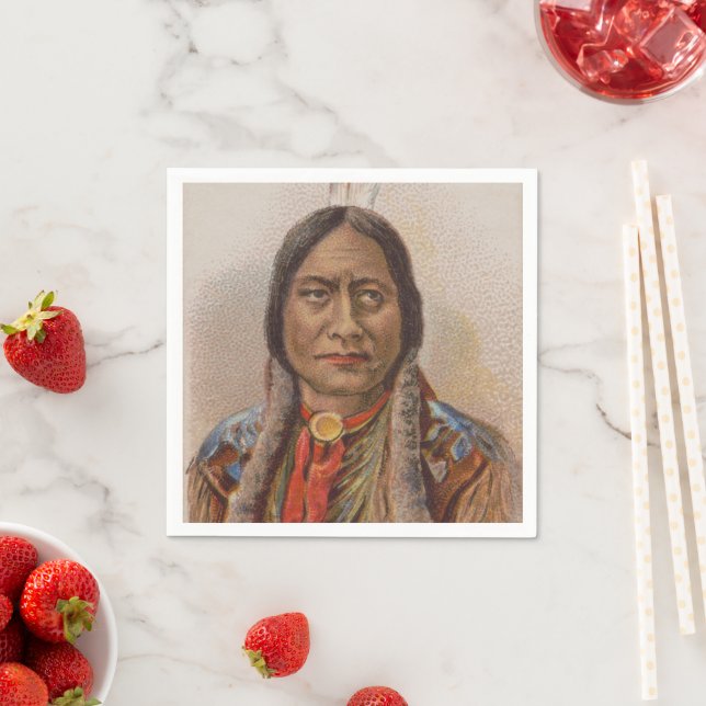 Native American: Lakota Sitting Bull, Smoking Ad Napkins (Insitu)