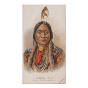 Native American: Lakota Sitting Bull, Smoking Ad Photo Print