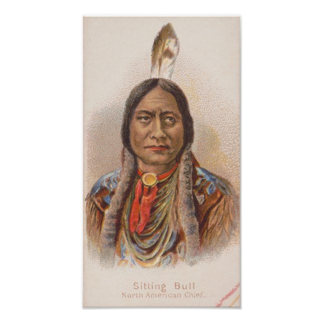 Native American: Lakota Sitting Bull, Smoking Ad Photo Print (Front)