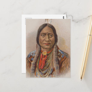 Native American: Lakota Sitting Bull, Smoking Ad Postcard