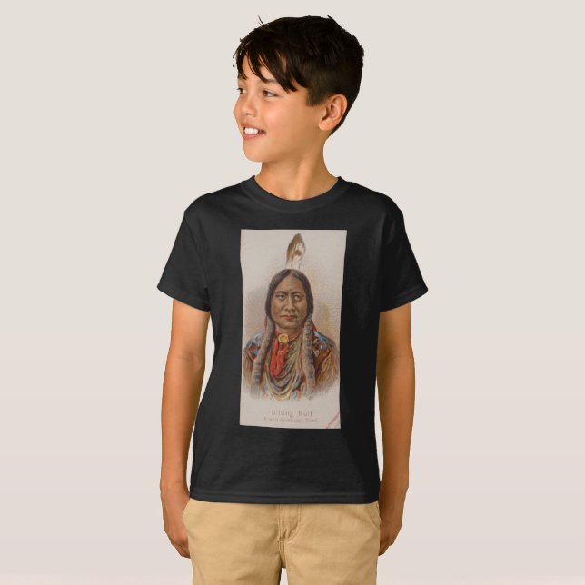 Native American: Lakota Sitting Bull, Smoking Ad T-Shirt (Front Full)