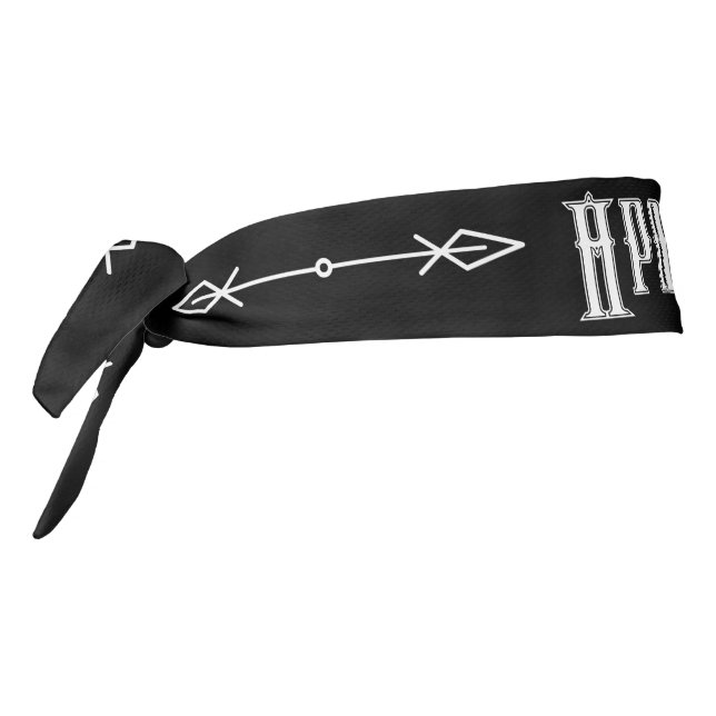 Native American Lance Spear Apache Black  Tie Headband (Rotate 270)