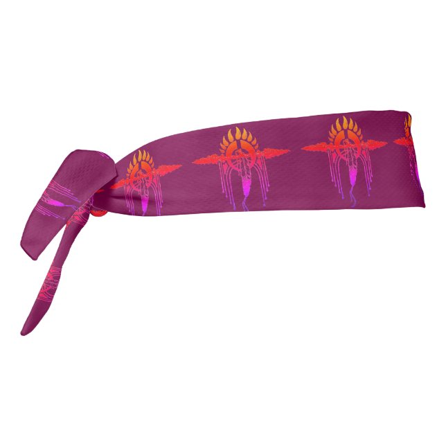Native American Lance Spear Purple Tie Headband (Rotate 270)