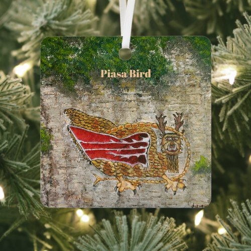 Native American Legend Piasa Bird  Metal Ornament