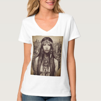 Native American Linework T-Shirt Design