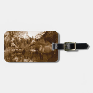 native american luggage tag