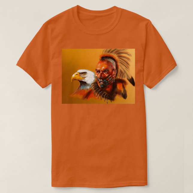 native american Magua Long  T-Shirt (Design Front)
