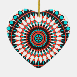 Native American Mandala Ceramic Ornament