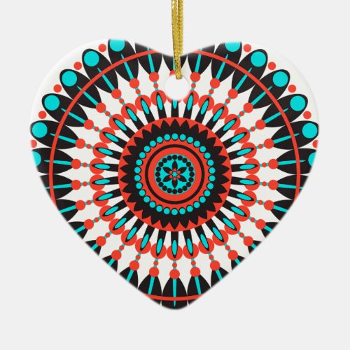 Native American Mandala Ceramic Ornament