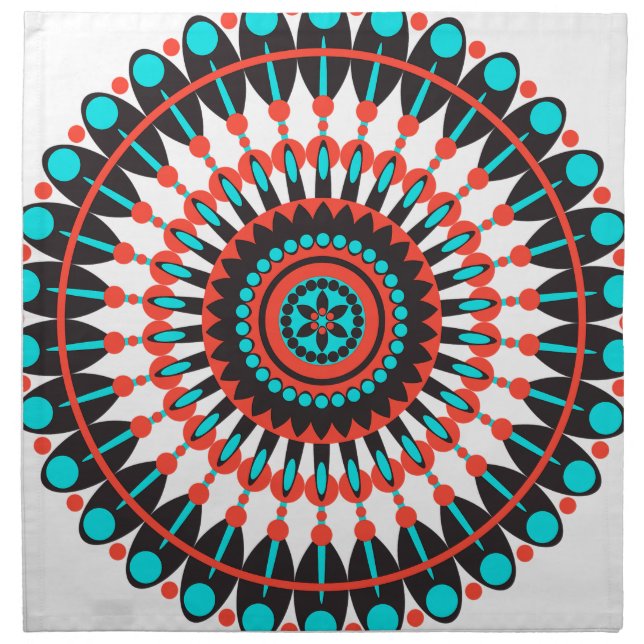 Native American Mandala Cloth Napkin (Front)