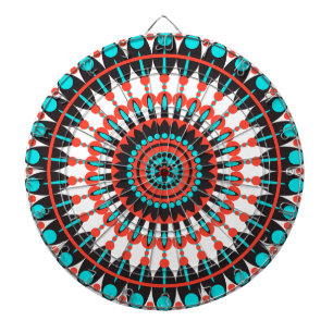 Native American Mandala Dartboard With Darts