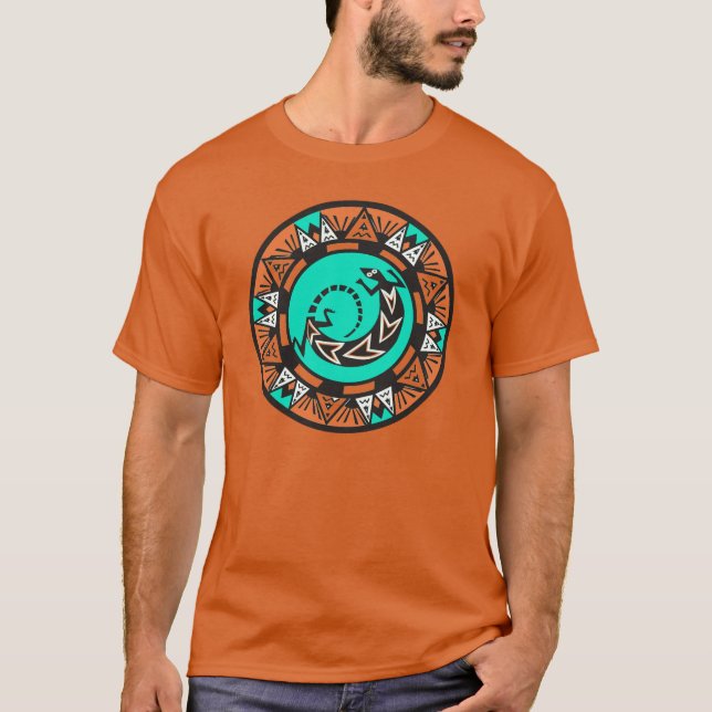 NATIVE AMERICAN  Mandala Lizard T-Shirt (Front)