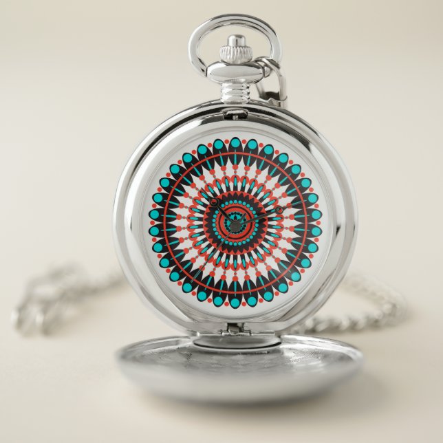 Native American Mandala Pocket Watch (Inside)