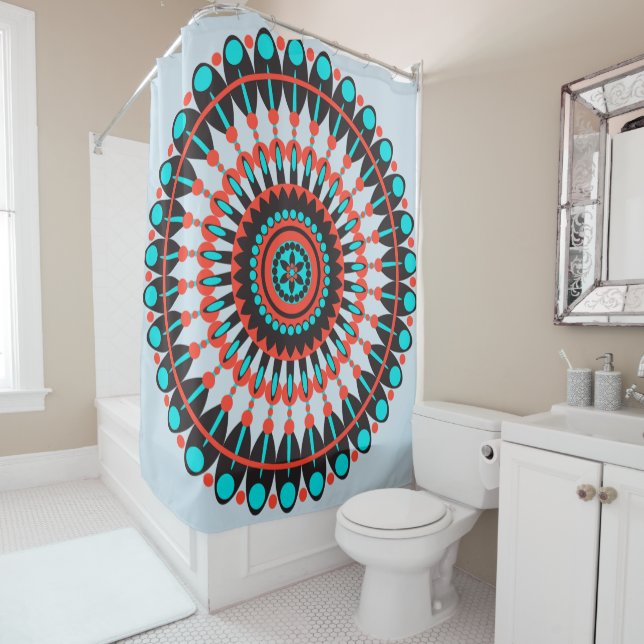 Native American Mandala Shower Curtain (In Situ)