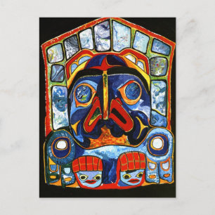Native American Mask Postcard