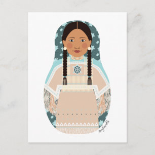 Native American Matryoshka Postcard