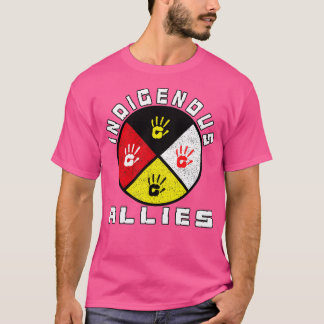 Native American Medicine Wheel Indigenous Allies T-Shirt