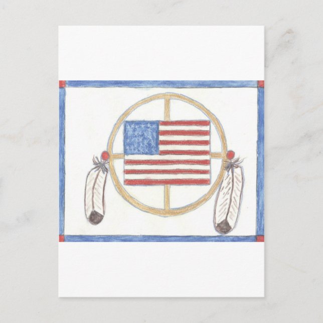 Native American Medicine Wheel Postcard (Front)