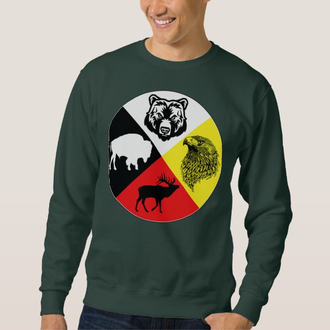 Native American Medicine Wheel  Sweatshirt (Front)