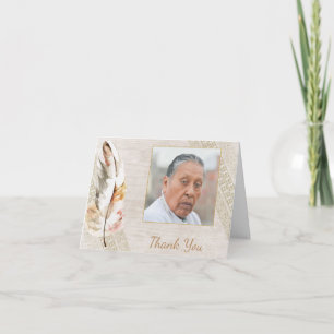 Native American Memorial Photo Thank You Card