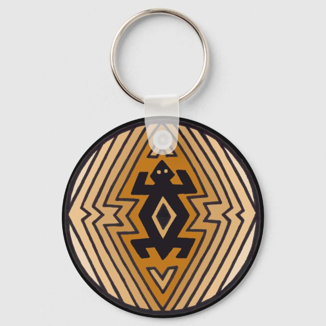 Native American Mimbres Bear Keychain (Front)