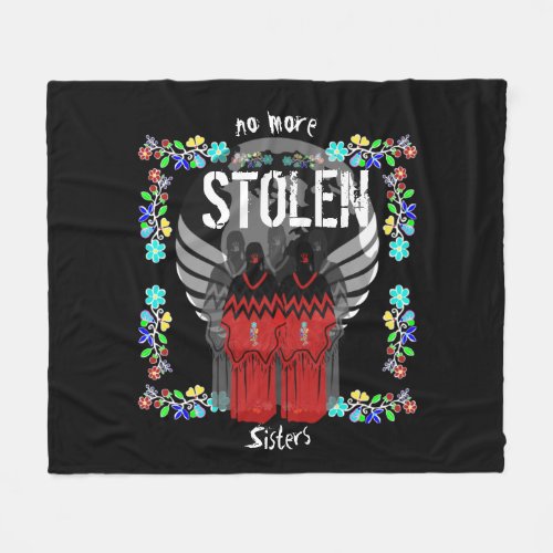 Native American MMIW No More Stolen Sisters Fleece Blanket