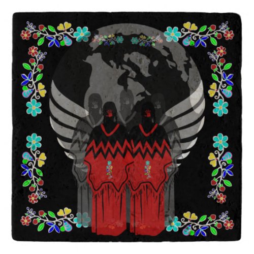 Native American MMIW No More Stolen Sisters Trivet