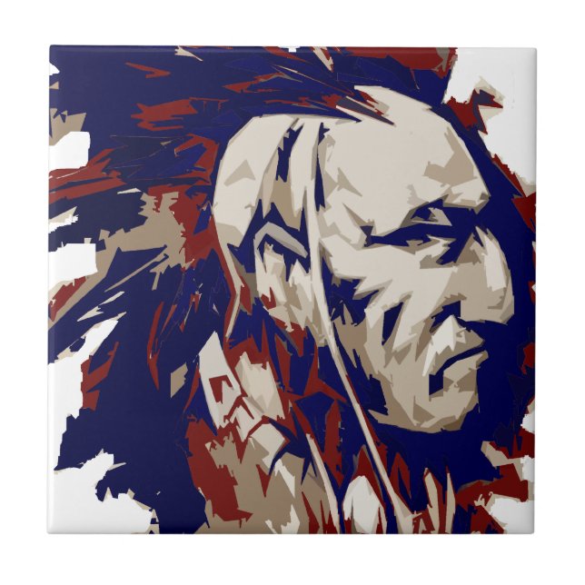 Native American Mohawk Tile (Front)