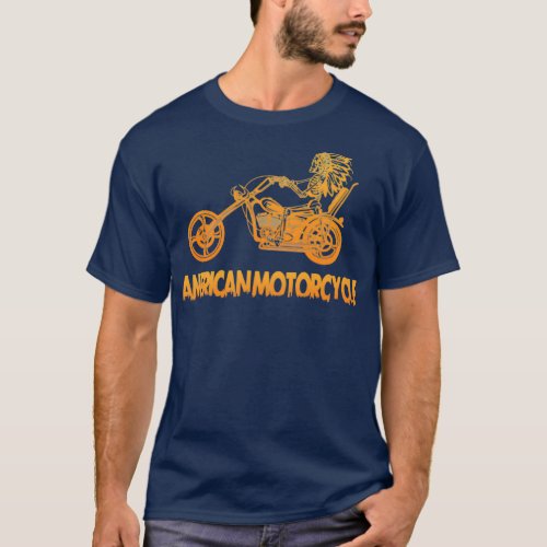 Native American Motorcycle Vintage Motorcycle Bike T_Shirt