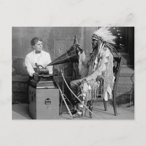 Native American Music 1915 Postcard