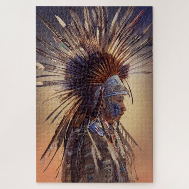 Native American Ojibwe Puzzle (Vertical)