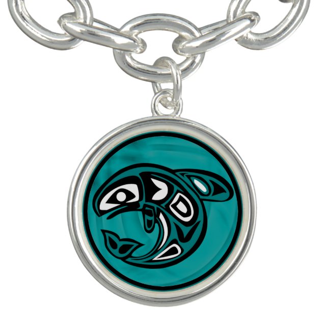 Native American Orca Whale, turquoise Bracelet (Design)